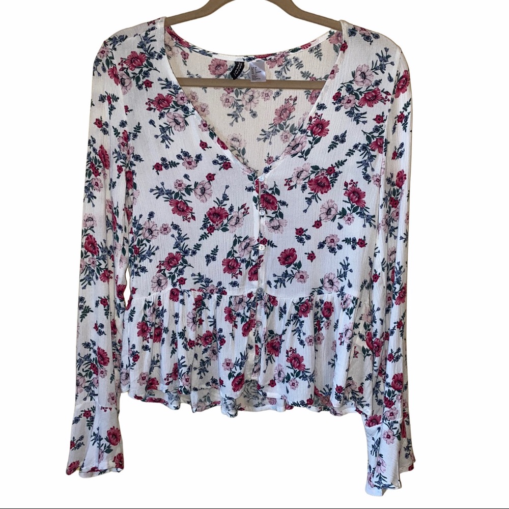 H&M | Floral Button Down Blouse size S / 2